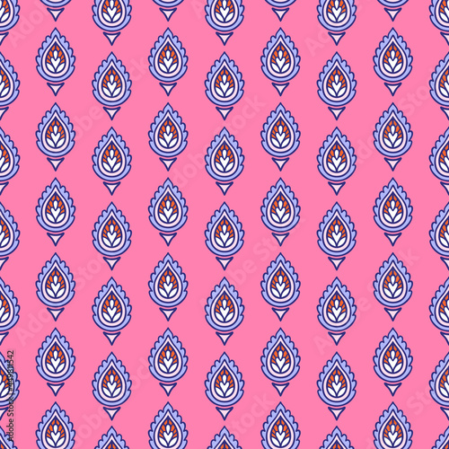 Seamless pattern with paisley ornament
