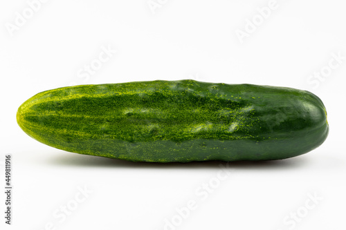 Fresh cucumber isolated on a white background.
