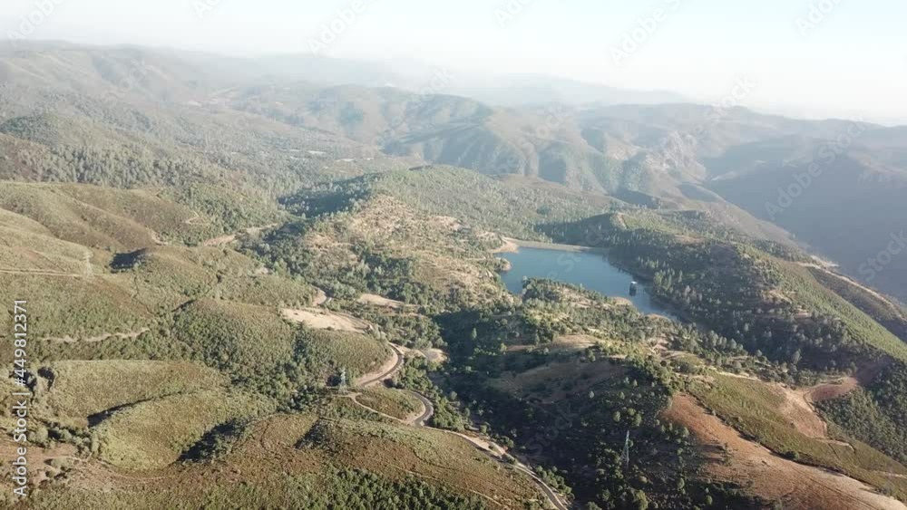 Lake west coast 4K Aerial shot pan up Lake west coast 4K Aerial shot pan up