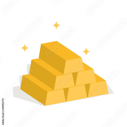 Gold bars icon set design vector illustration design