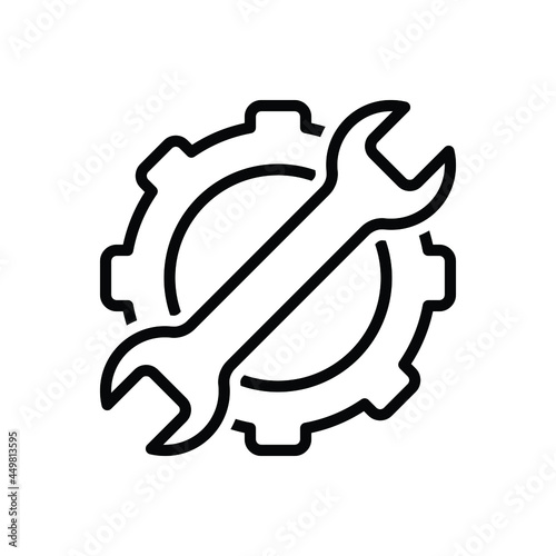 Black line icon for fixes