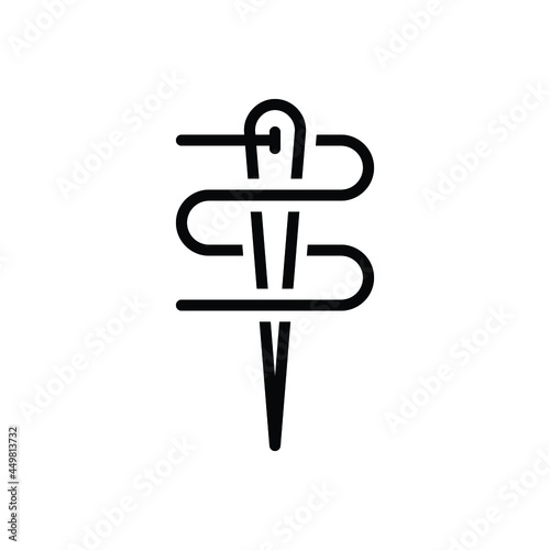 Black line icon for needle