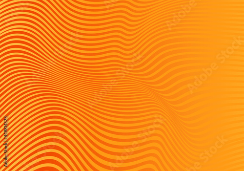 Colorful a fluid orange wave with wavy lines pattern background