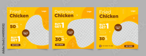 Fried chicken menu promotion social media post