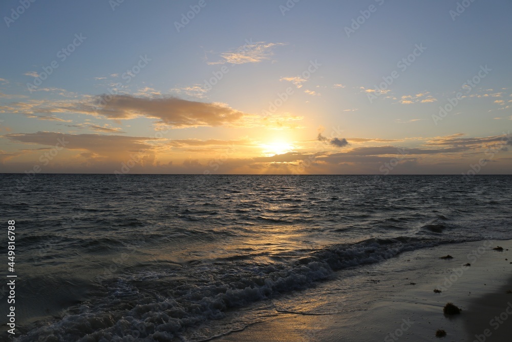 sunset or sunrise at the beach sunset or sunrise at the beach