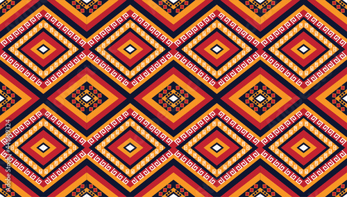 Geometric ethnic oriental ikat pattern traditional Design for background,fabric,wrapping,clothing,wallpaper,Batik,carpet,embroidery style. 