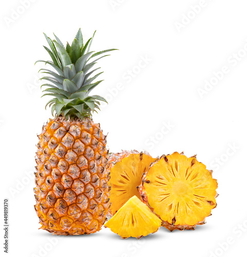  pineapple isolated on the white