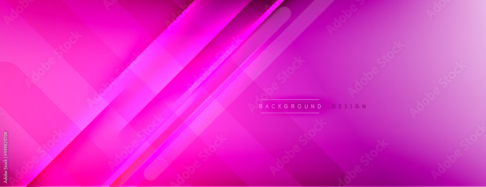 Abstract background. Shadow lines on bright shiny gradient background.