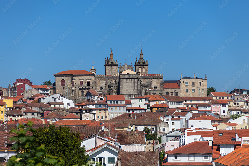 View at the Viseu city, with Cathedral of Viseu on top, Se Cathedral de Viseu, architectural icons of the city