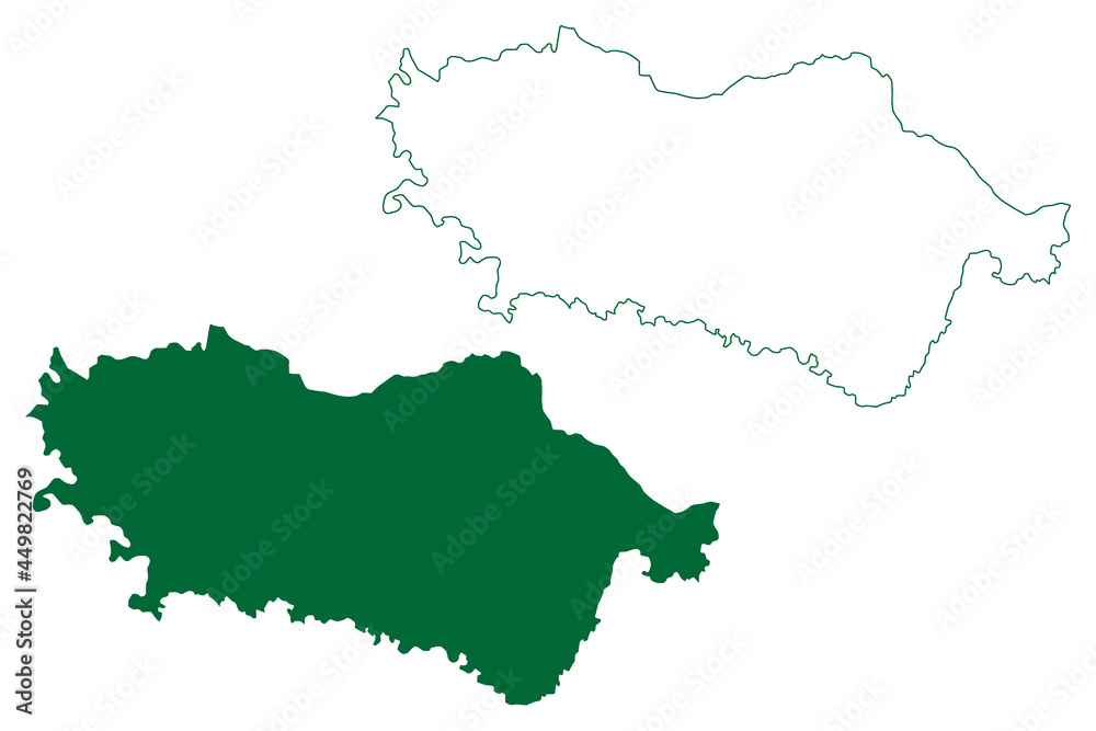 Faizabad district (Uttar Pradesh State, Republic of India) map vector illustration, scribble sketch Ayodhya map Faizabad district (Uttar Pradesh State, Republic of India) map vector illustration, scribble sketch Ayodhya map