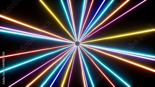 Colorful Event Light Rays Effect Background