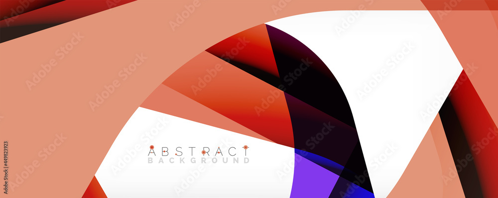 Geometric abstract background - multicolored abstract shapes on white. Vector Illustration For Wallpaper, Banner, Background, Landing Page Geometric abstract background - multicolored abstract shapes on white. Vector Illustration For Wallpaper, Banner, Background, Landing Page