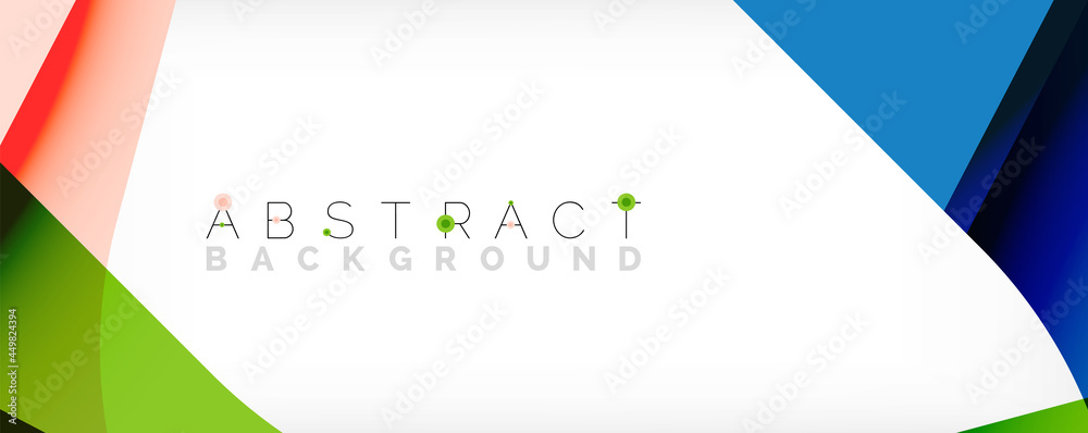 Minimal abstract background - color overlapping shapes on white with shadow lines. Vector Illustration For Wallpaper, Banner, Background, Landing Page