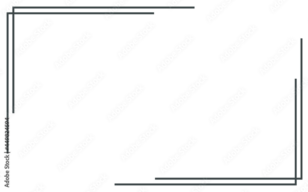 black simple line border frame
