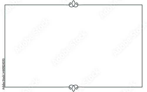 black simple line border frame