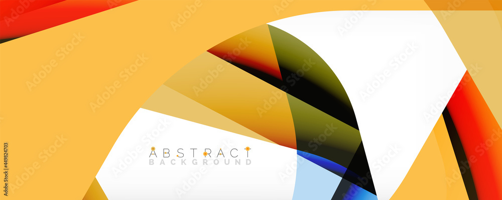 Geometric abstract background - multicolored abstract shapes on white. Vector Illustration For Wallpaper, Banner, Background, Landing Page Geometric abstract background - multicolored abstract shapes on white. Vector Illustration For Wallpaper, Banner, Background, Landing Page