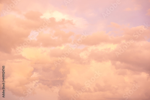 Golden sky and cloud on sunset background