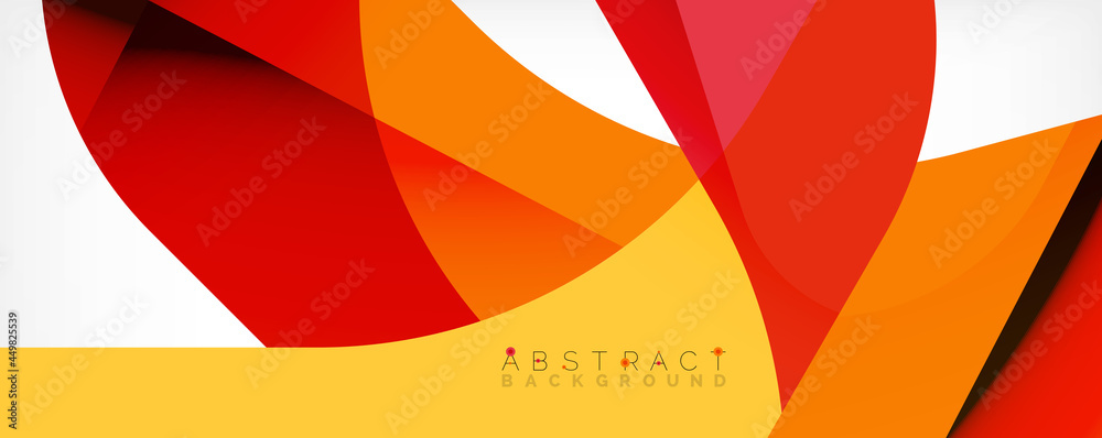 Minimal abstract background - color overlapping shapes on white with shadow lines. Vector Illustration For Wallpaper, Banner, Background, Landing Page Minimal abstract background - color overlapping shapes on white with shadow lines. Vector Illustration For Wallpaper, Banner, Background, Landing Page