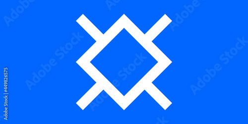 Northern Cheyenne flag in real proportions and colors, vector