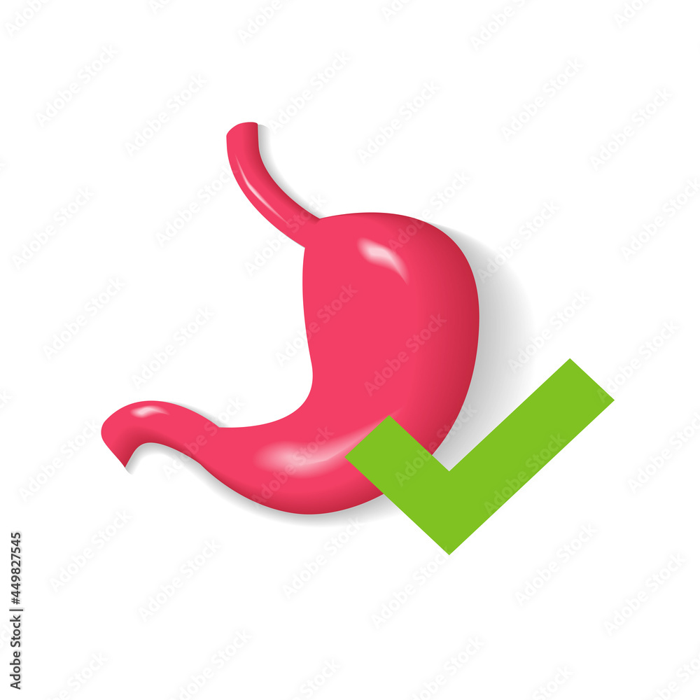 Stomach health care test check vector icon or gastro medical good diagnostic symbol flat cartoon illustration Stomach health care test check vector icon or gastro medical good diagnostic symbol flat cartoon illustration
