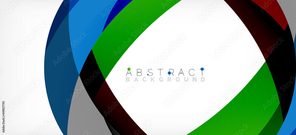 Color circle shapes, minimal geometric background. Trendy dynamic composition. Vector Illustration For Wallpaper, Banner, Background, Landing Page Color circle shapes, minimal geometric background. Trendy dynamic composition. Vector Illustration For Wallpaper, Banner, Background, Landing Page
