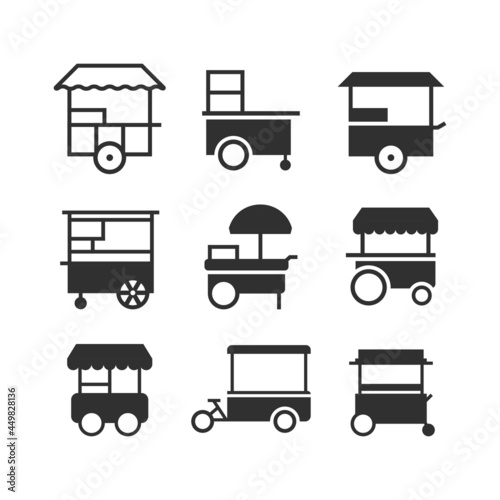 business, cafe, cart, street, food, icon, stall, market, shop, vector, design, store, retail, kiosk, fast, snack, stand, service, mobile, illustration, art, sell, trolley, van, line, transport, elemen