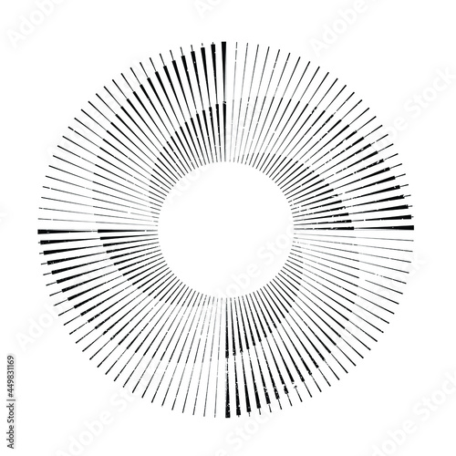 Grunge speed Lines in Spiral Form for comic books . fireworks Explosion background . Vector Illustration . Starburst
 round Logo . Circular Design element . Abstract Geometric star rays . Sunburst .