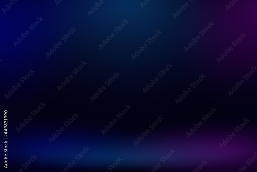 Empty studio room dark blue pink violet neon with light and shadow abstract background.