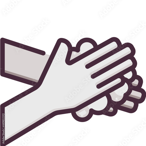 Washing Hand Two Tone icon