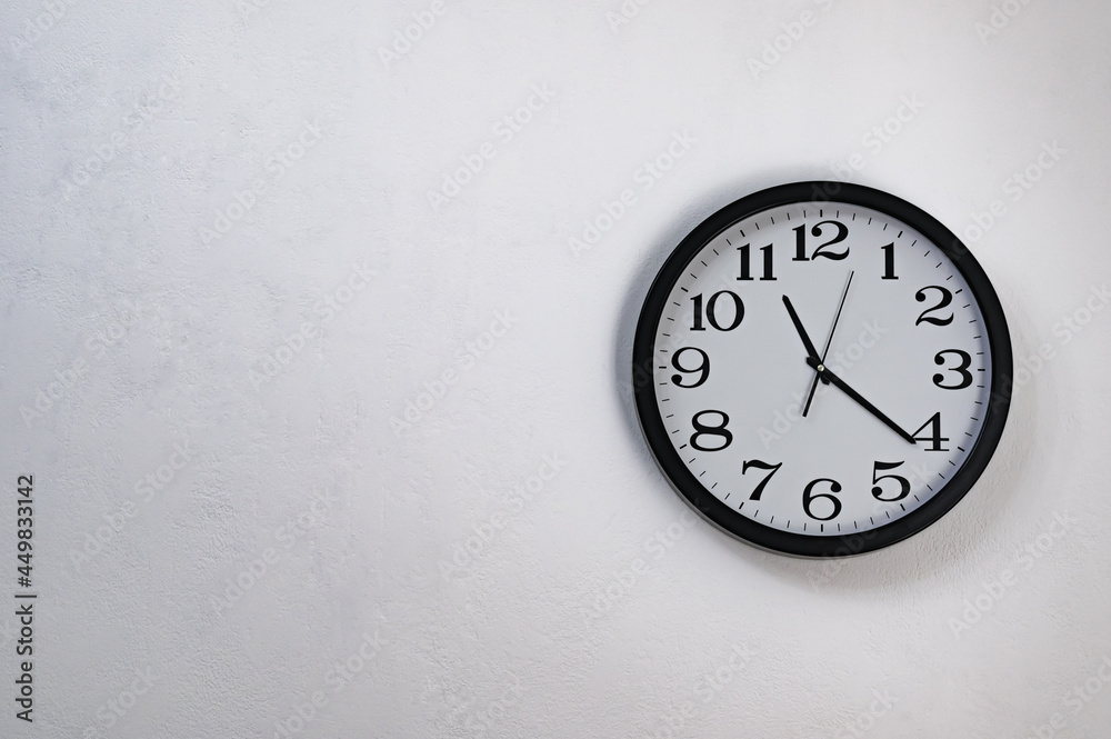 wall clock on white abstract texture background wall clock on white abstract texture background