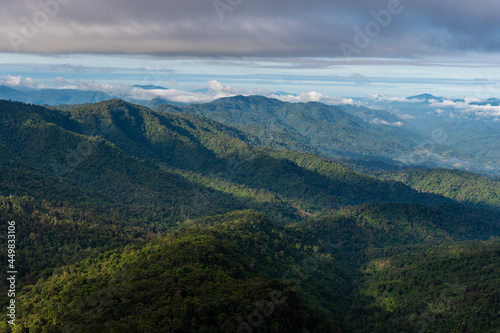 High angle view of tropical mountains,Phu Soi Dao in Thailand.