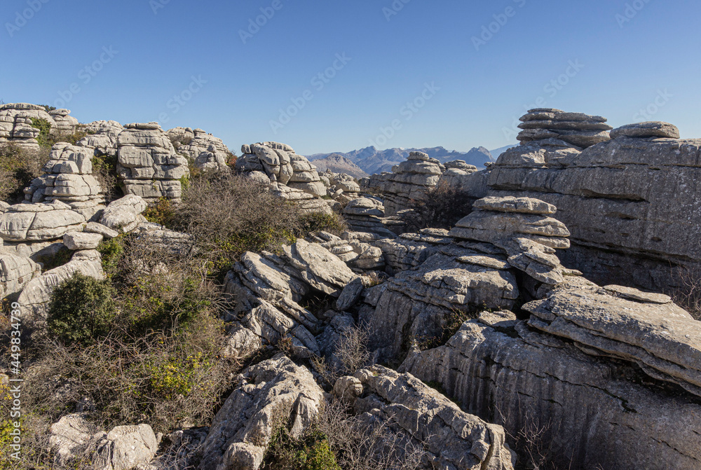 El Torcal Natural Park in Antequera (Málaga, Andalusia, Spain).