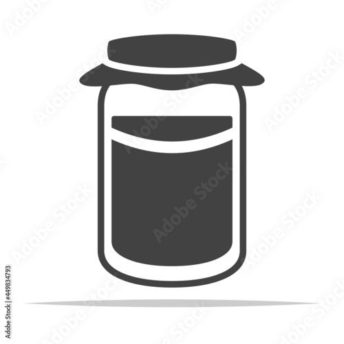 Kombucha jar icon vector isolated