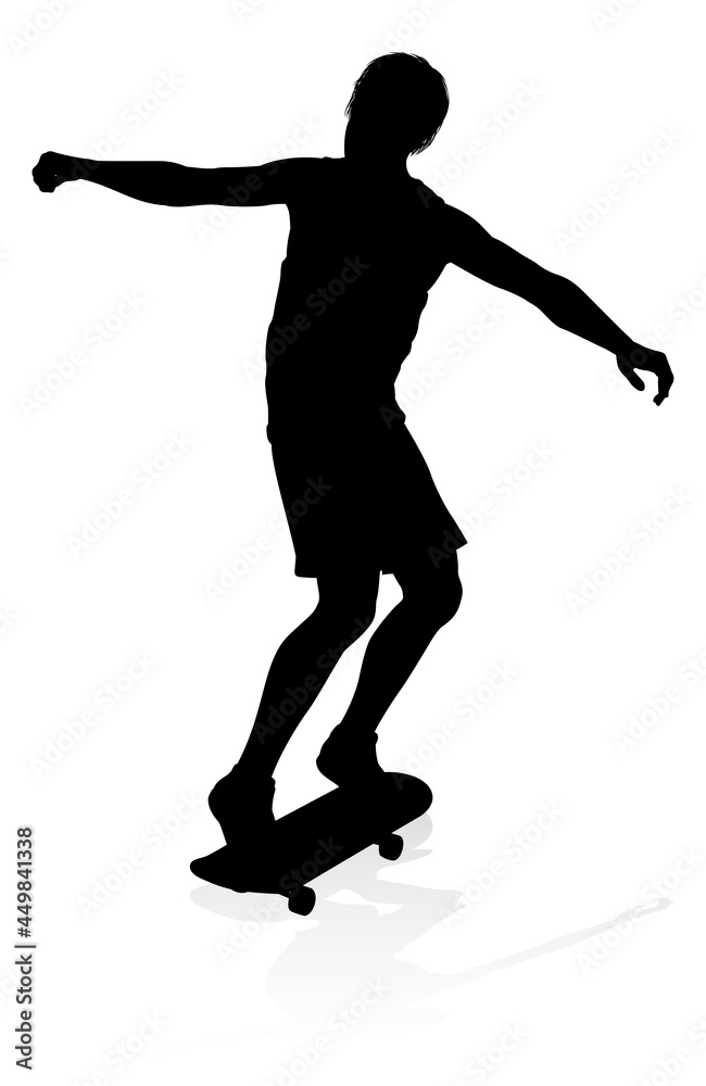 Skateboarder Skater Silhouette Skateboarder Skater Silhouette