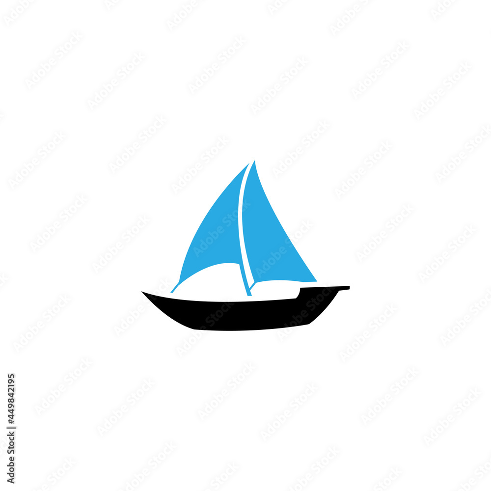 Sailboat icon design illustration template