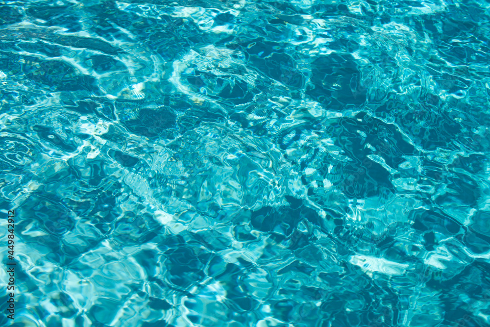 Fototapeta premium Background of water, surface blue swimming pool.