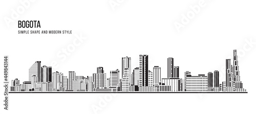 Cityscape Building Abstract Simple shape and modern style art Vector design - Bogota