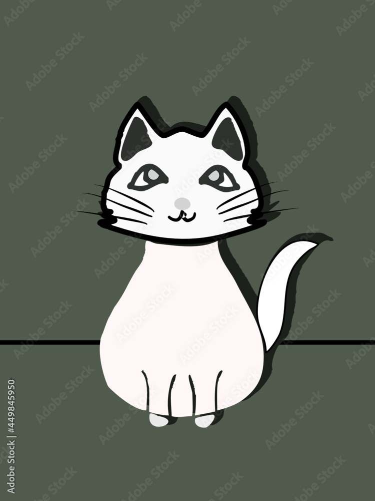 Cat vector art of animal pet for graphic 