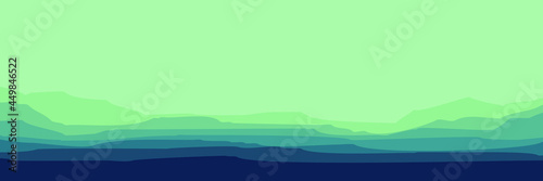 sunset mountain flat design vector illustration good for wallpaper, background, web banner, tourism banner template, apps background and backdrop design template	