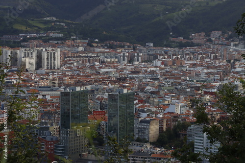 Bilbao in the evening from a hill