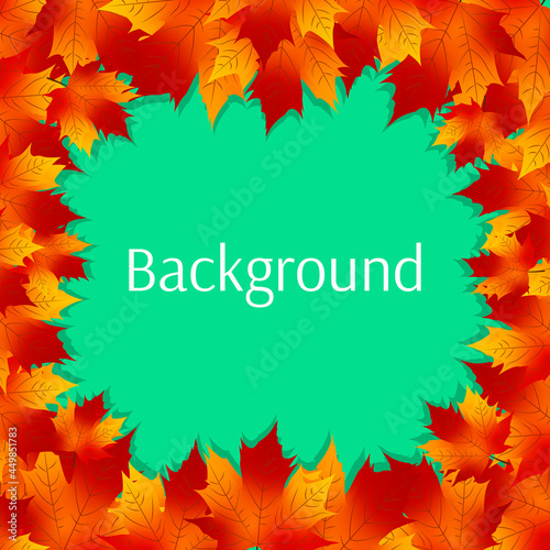 autumn vector sale background text bg with leaves leaf maple frame tree postcard season september october november art