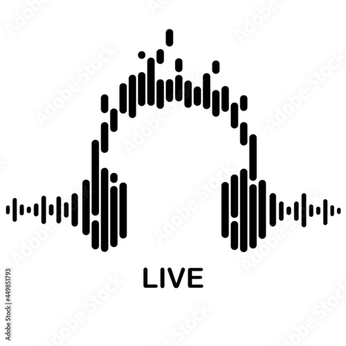 Headphone live stream black color