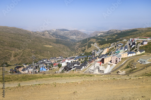 Scenic view of the ski resort Sierra Nevada in the summer season in Granada, Spain