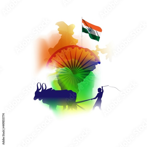 vector illustration for Indian day kisan diwas means farmer days.