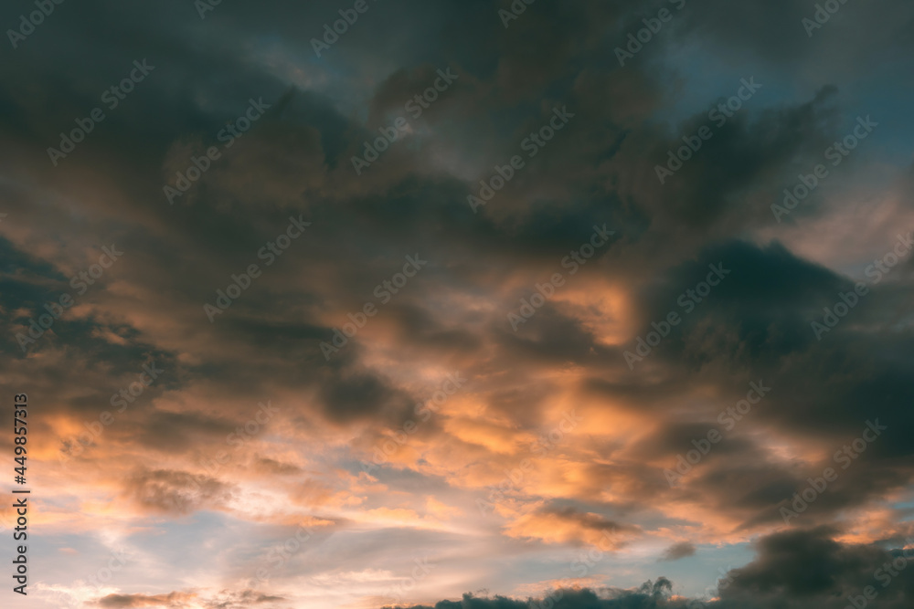Dramatic twilight sky and cloud sunset background Dramatic twilight sky and cloud sunset background