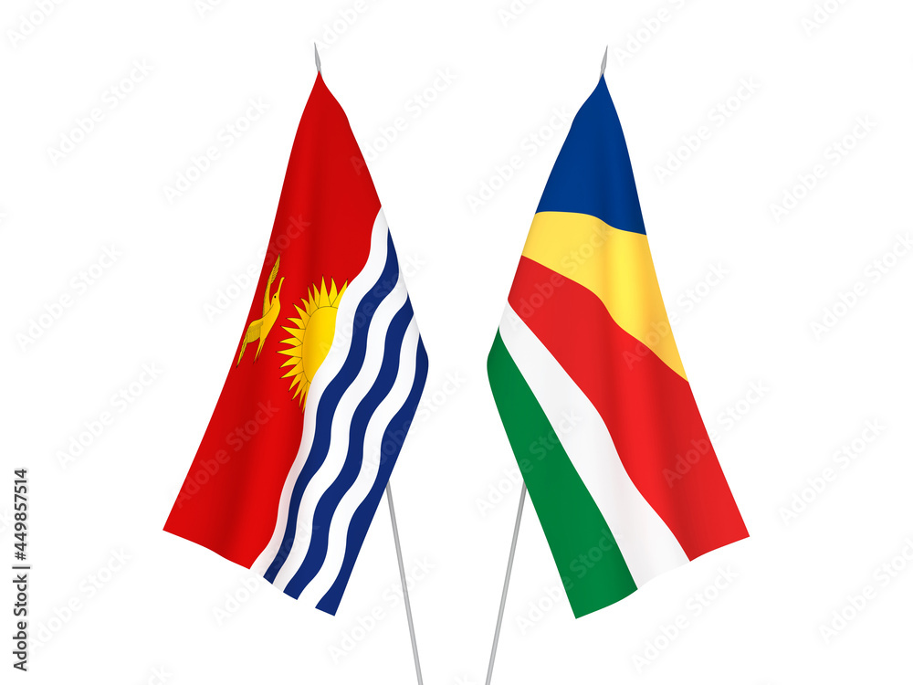 Seychelles and Republic of Kiribati flags