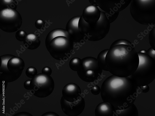 Silver shiny globes spheres design background © VERSUSstudio