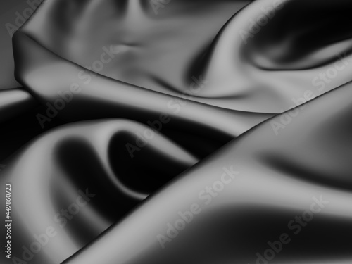 Abstract background luxury cloth waves. dark wavy soft wrinkled fabric © VERSUSstudio
