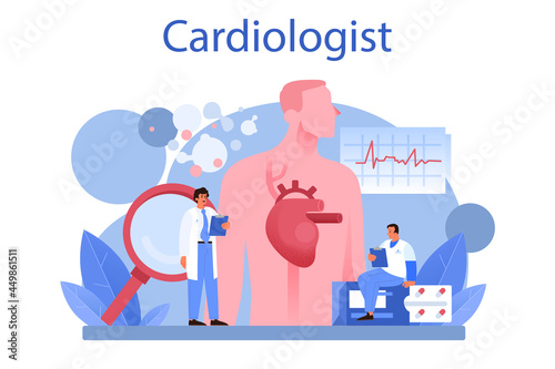 Cardiologist concept. Idea of heart care and medical diagnostic