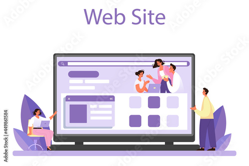 Staff counselling online service or platform. Personnel manager providing